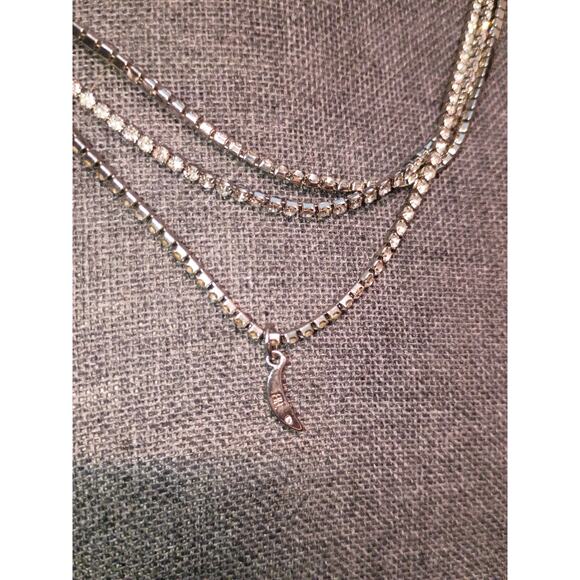 Extra Long Rhinestone Necklace - Picture 2 of 3